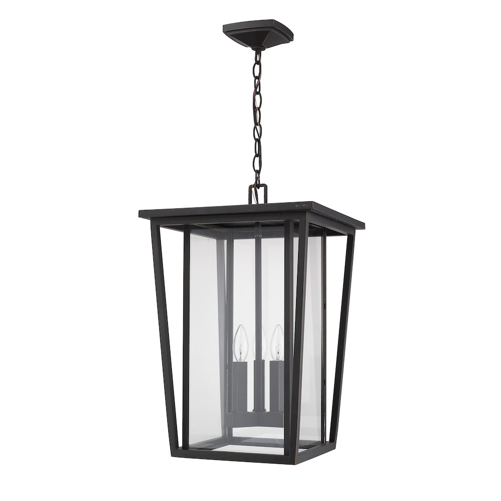 Z-Lite 3 Light Outdoor Chain Mount Ceiling Fixture. Picture 5