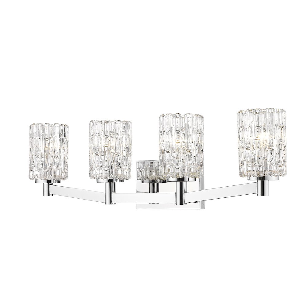 Z-Lite Aubrey 4 Light Vanity in Chrome Frame Finish. Picture 3