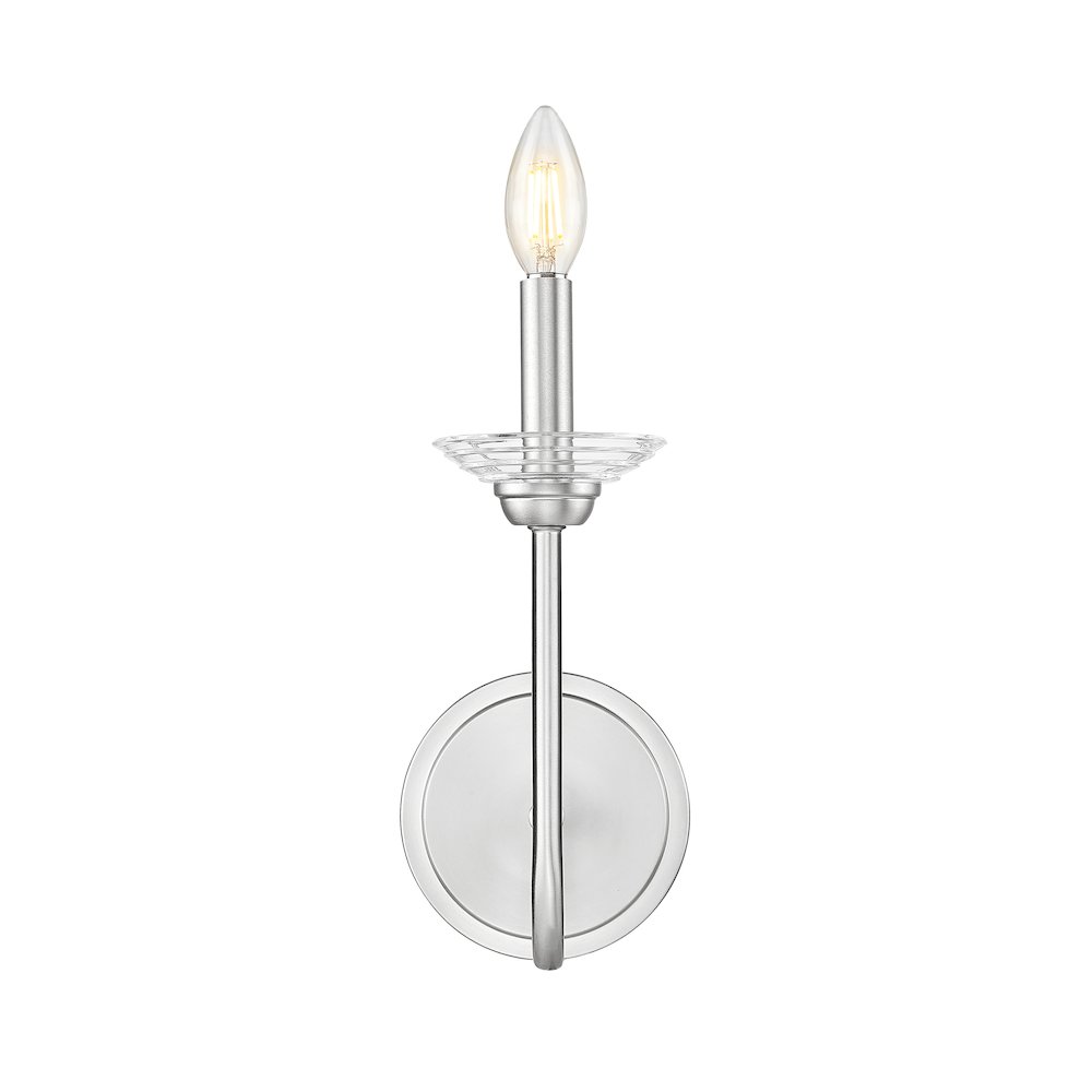 Z-Lite Allistair 1 Light Wall Sconce in Brushed Nickel color, Steel frame. Picture 2