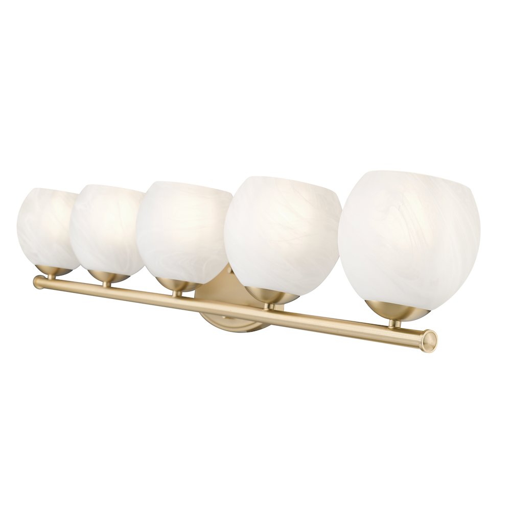 Z-Lite 5 Light Vanity, Modern Gold. Picture 4