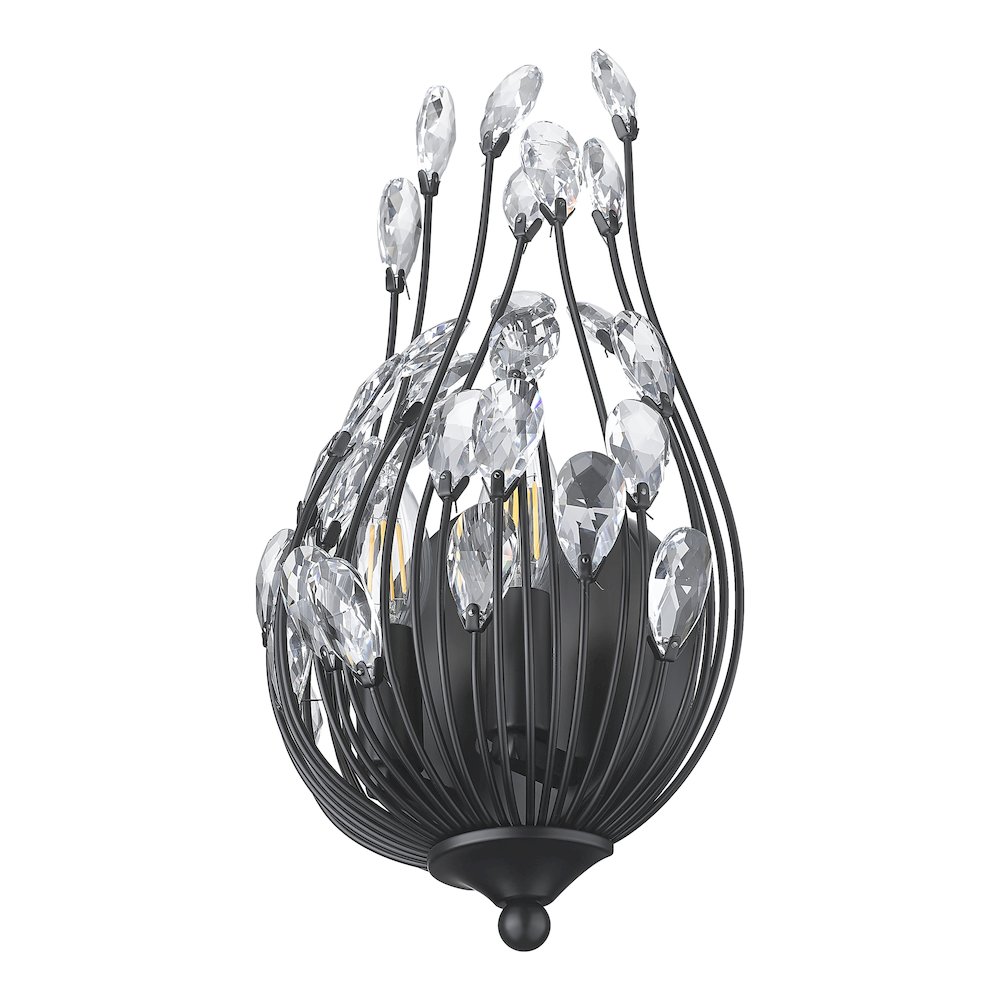 Z-Lite 2 Light Wall Sconce, Matte Black. Picture 7