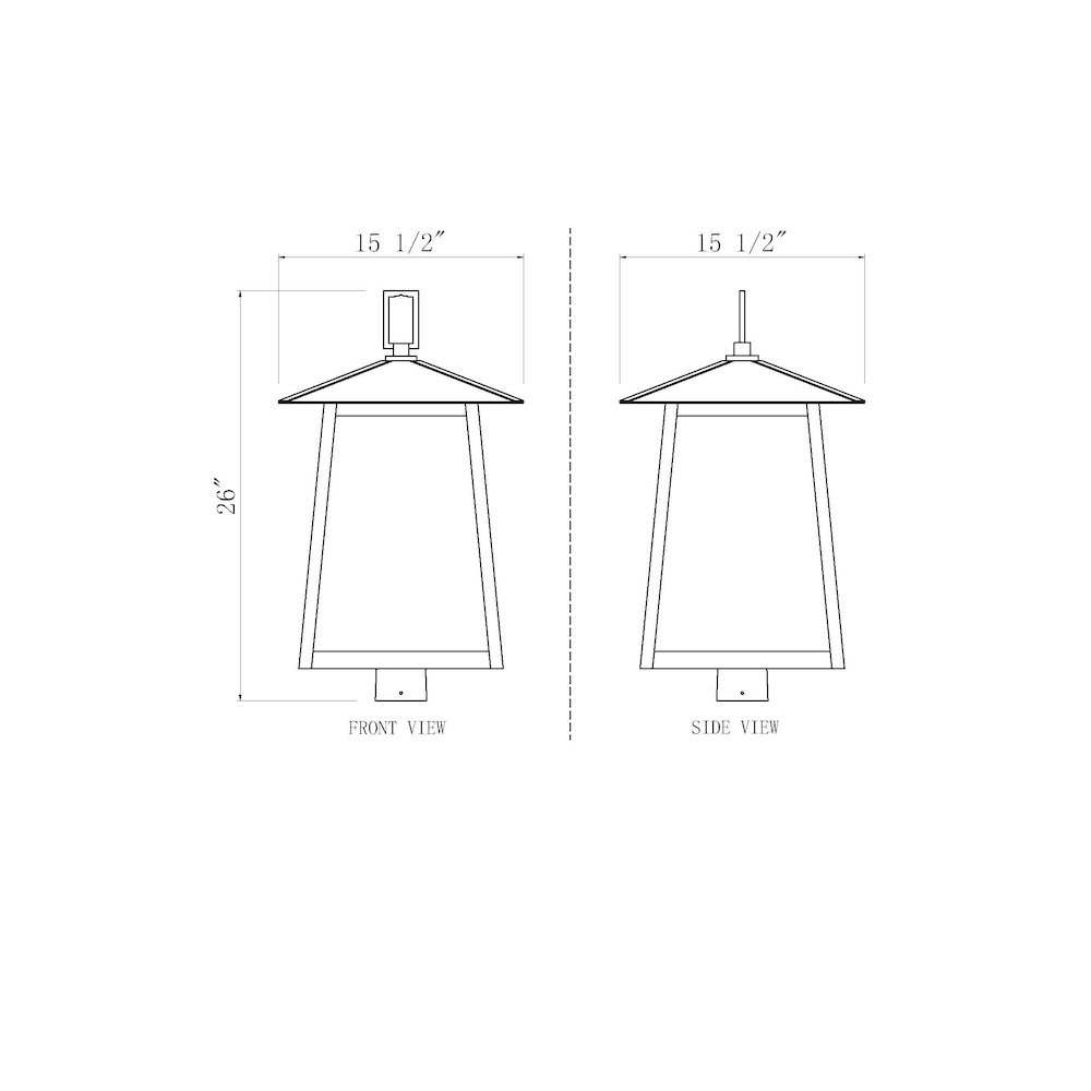 Z-Lite 5 Light Outdoor Post Mount Fixture. Picture 6