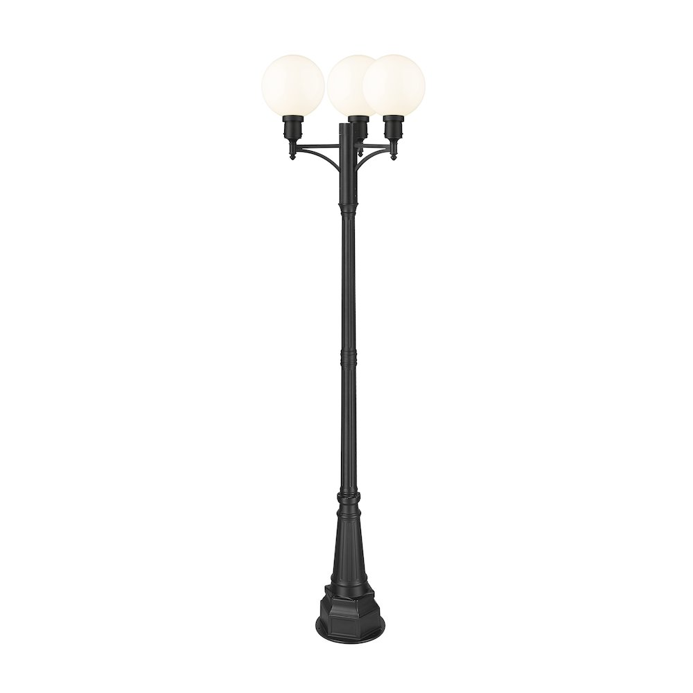 Z-Lite 1 Light Outdoor Post Mount Fixture, Black Frame Finish. Picture 1