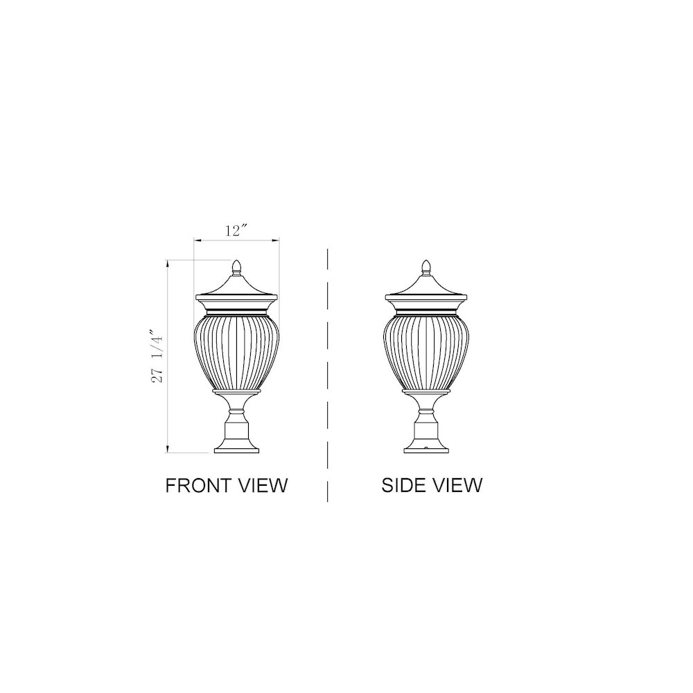 Z-Lite 4 Light Outdoor Pier Mounted Fixture. Picture 8