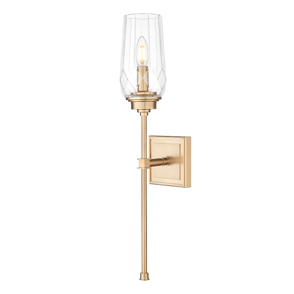 Z-Lite 1 Light Wall Sconce, Modern Gold. Picture 1