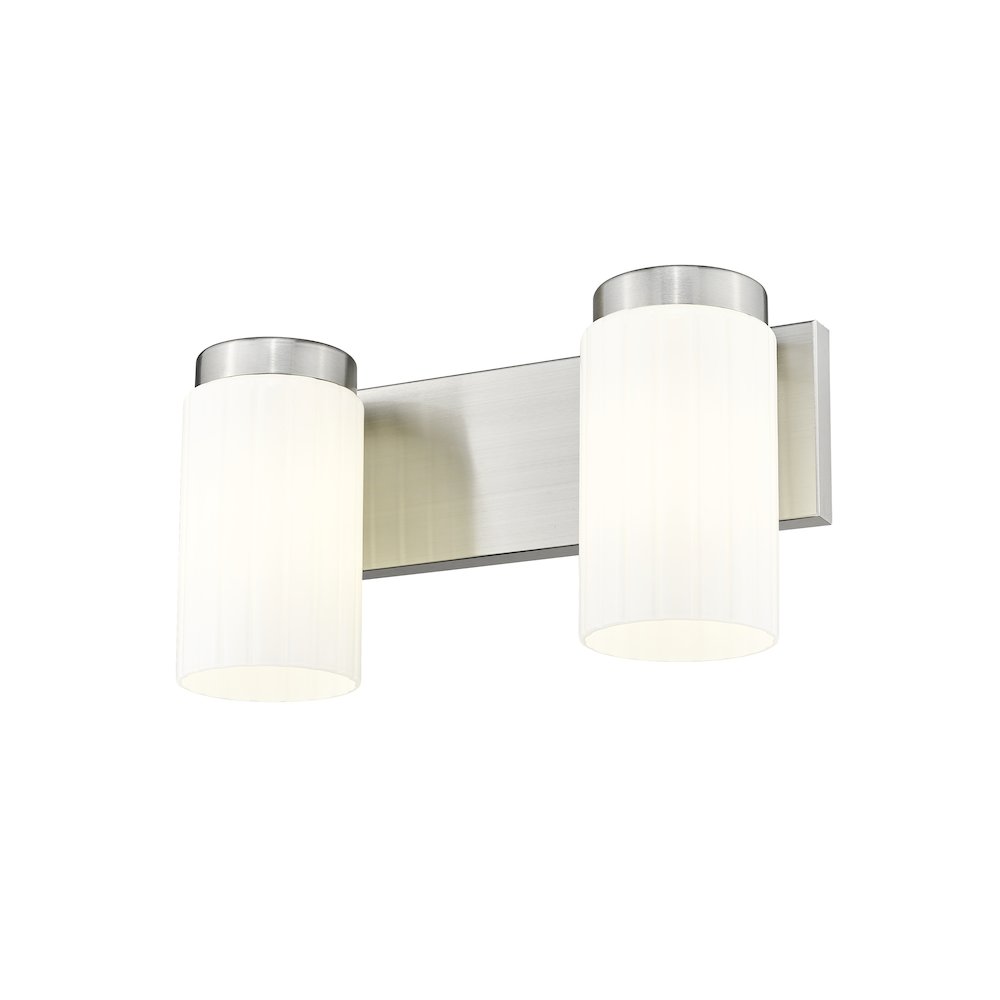 Z-Lite Burk 2 Light Vanity, Brushed Nickel. Picture 2