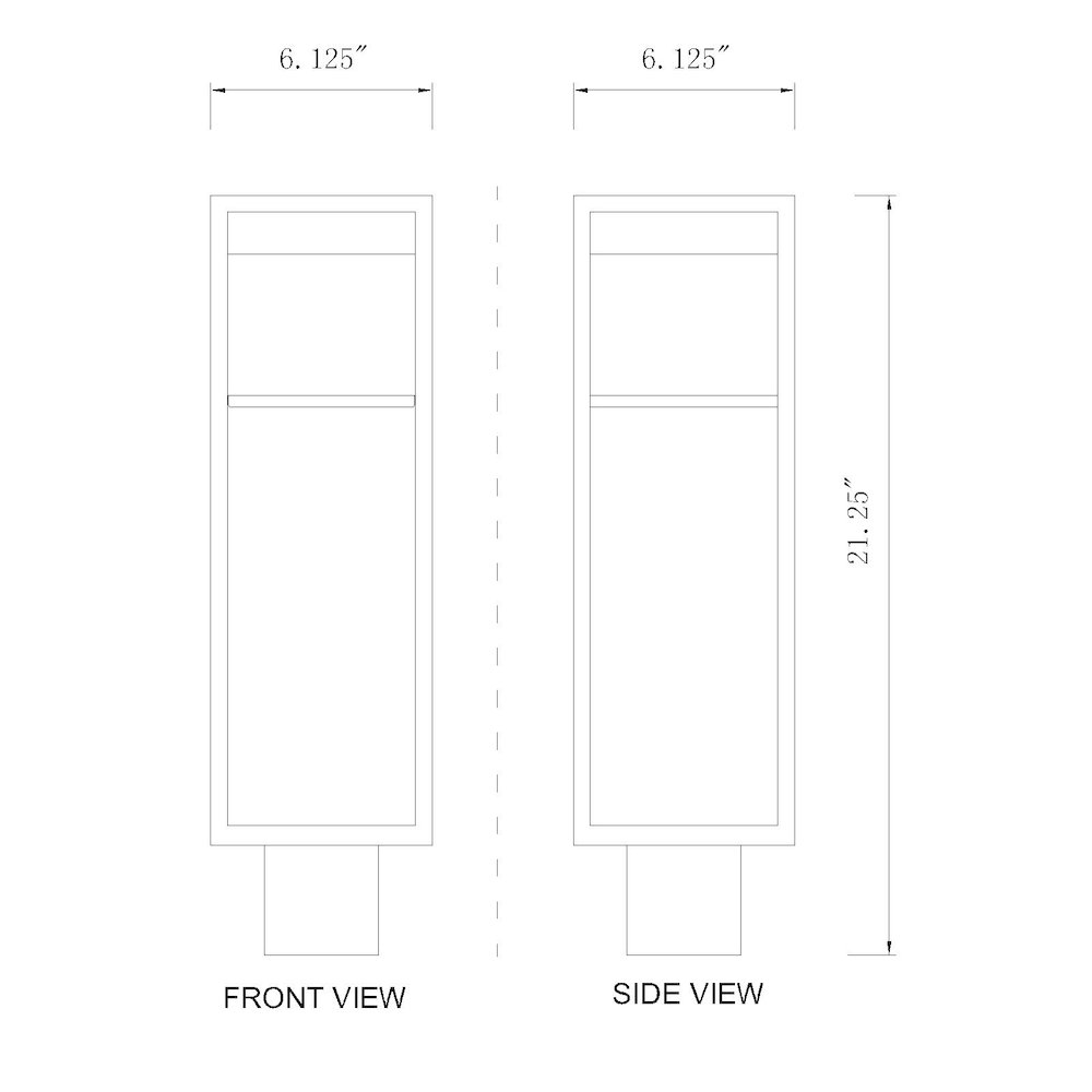 Z-Lite 1 Light Outdoor Post Mount Fixture. Picture 6