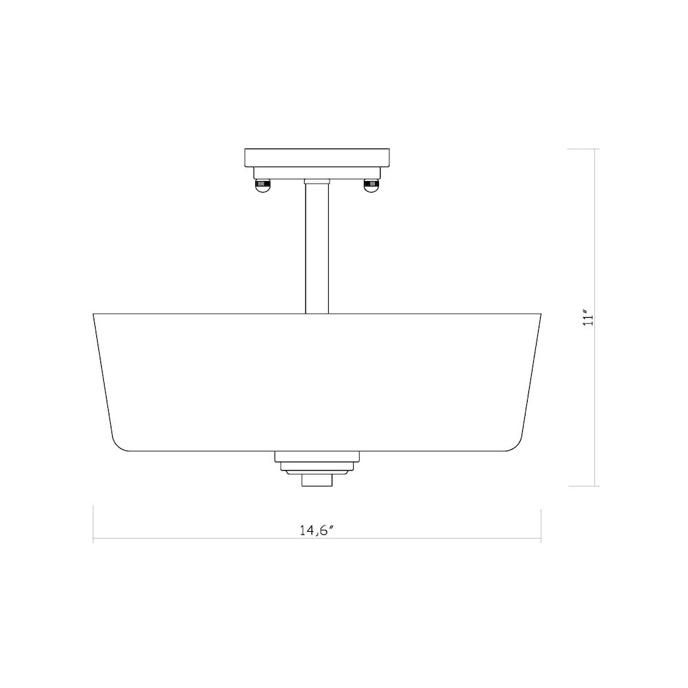Z-Lite 3 Light Semi Flush Mount. Picture 8