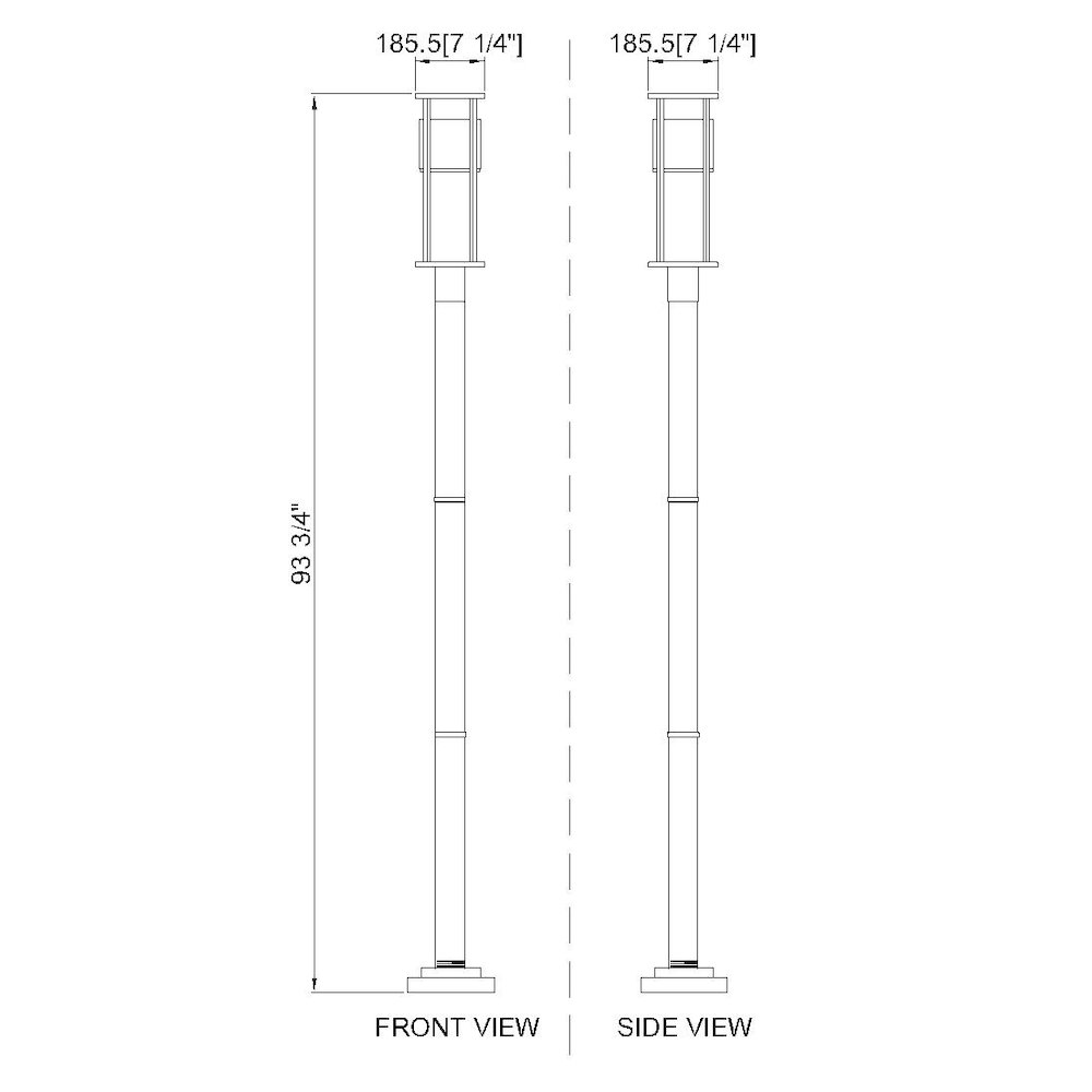 Z-Lite 1 Light Outdoor Post Mounted Fixture. Picture 8