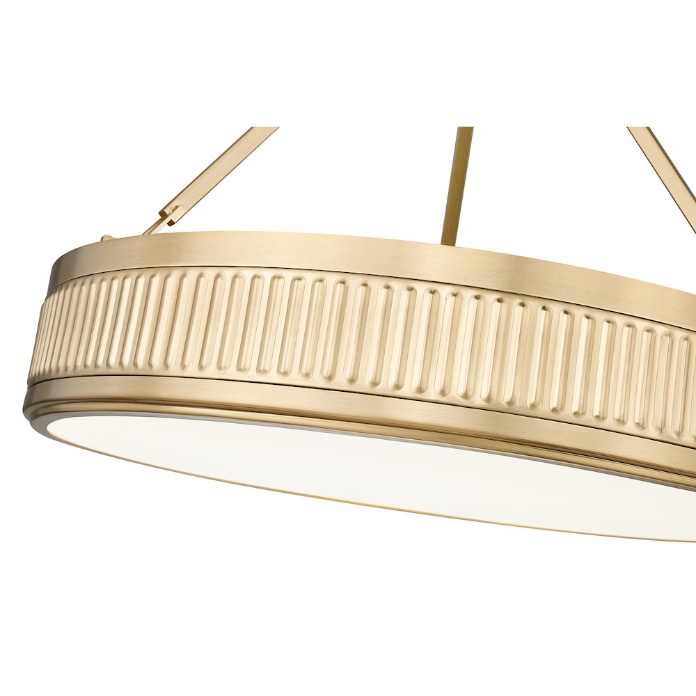 Z-Lite 3 Light Semi Flush Mount, Modern Gold. Picture 4