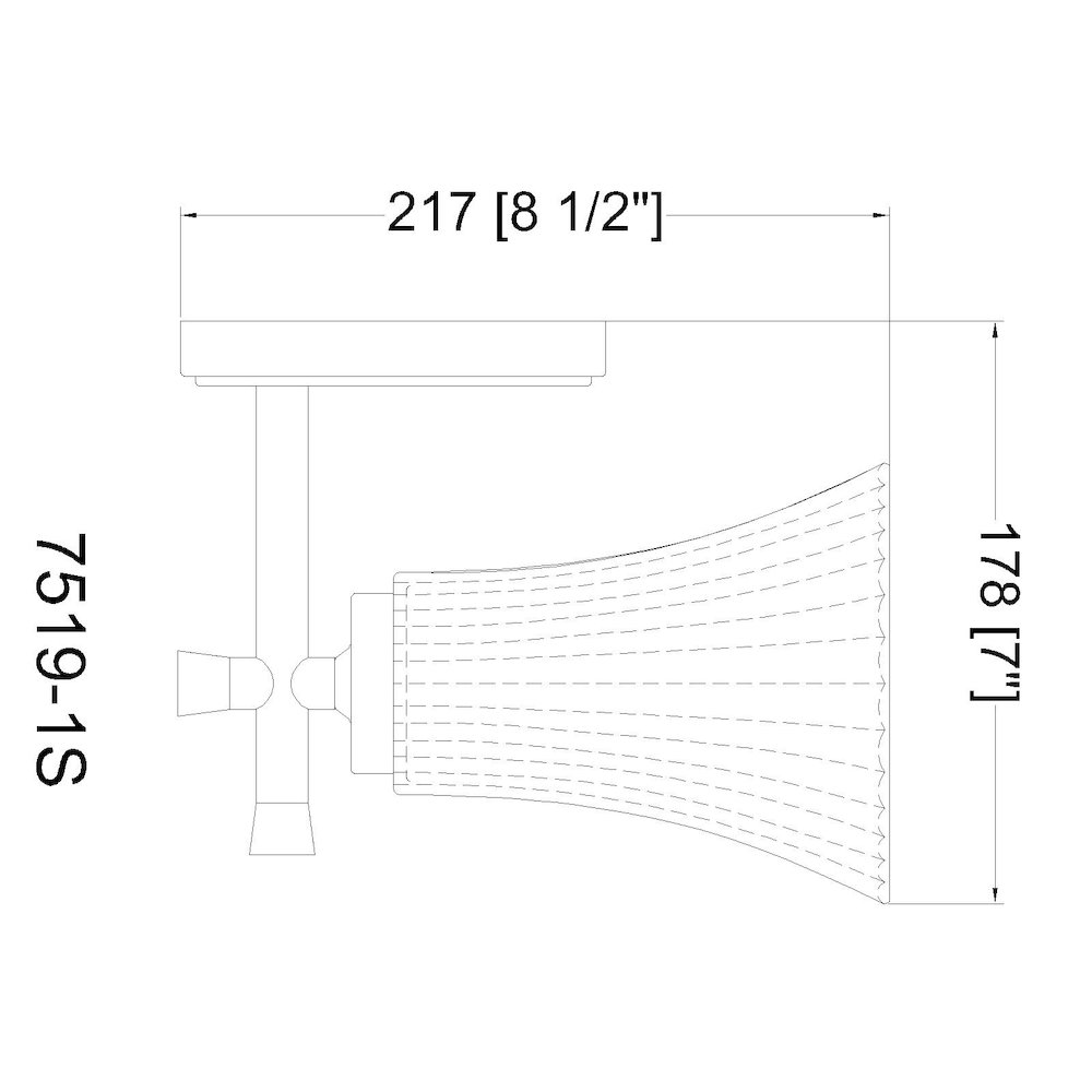 Z-Lite Belle 1 Light Wall Sconce in Modern Gold color, Steel frame. Picture 8