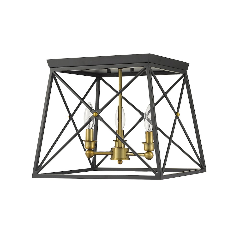 Z-Lite 3 Light Flush Mount. Picture 5