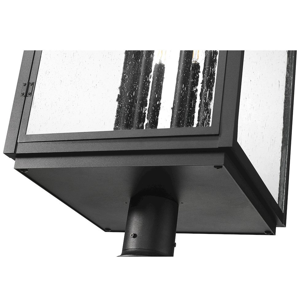 Z-Lite Hartwell 6 Light Outdoor Post Mounted Fixture in Sand Black color. Picture 4