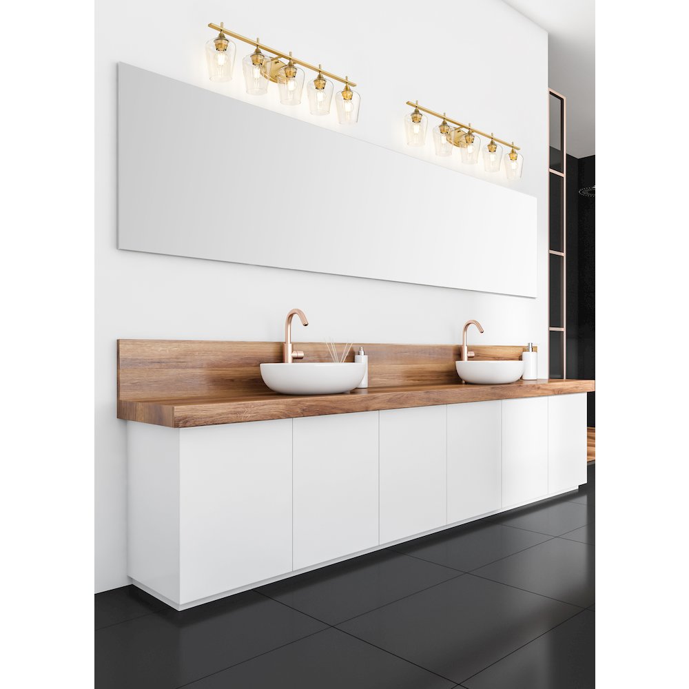 Z-Lite 5 Light Vanity, Burnished Brass. Picture 6