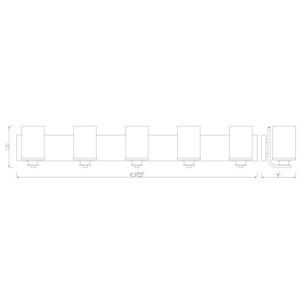 Z-Lite 5 Light Vanity. Picture 8