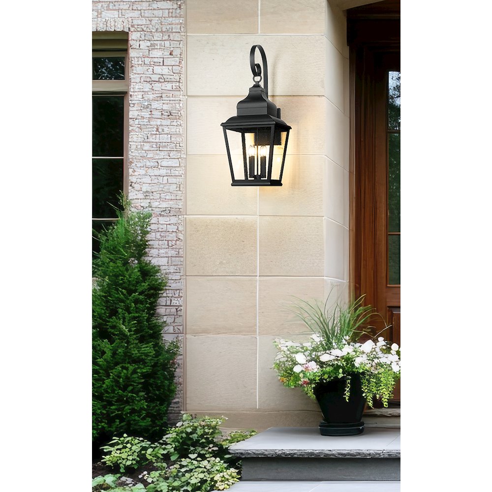 Z-Lite 4 Light Outdoor Wall Light, Sand Black. Picture 6