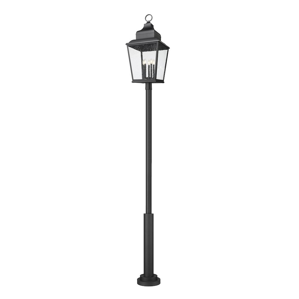 Z-Lite 5 Light Outdoor Post Mount Fixture, Sand Black. Picture 3