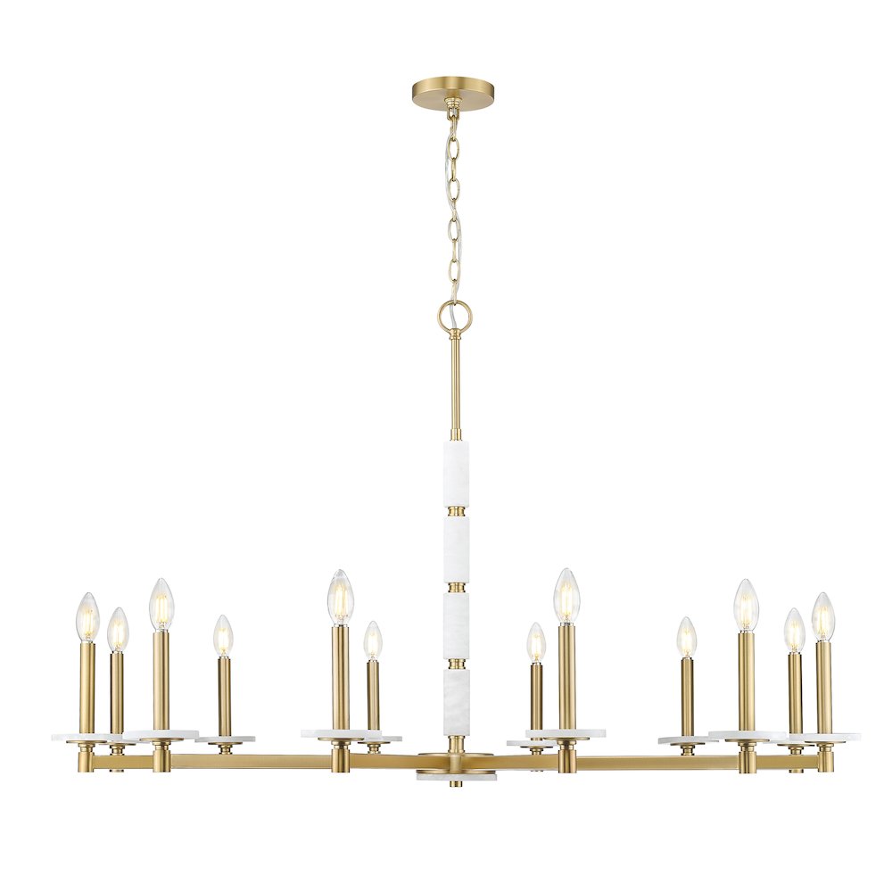 Z-Lite Kaden 12 Light Chandelier in Modern Gold color, Steel frame. Picture 3
