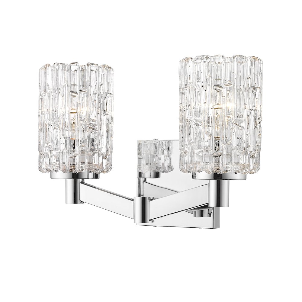 Z-Lite Aubrey 2 Light Vanity in Chrome Frame Finish. Picture 3
