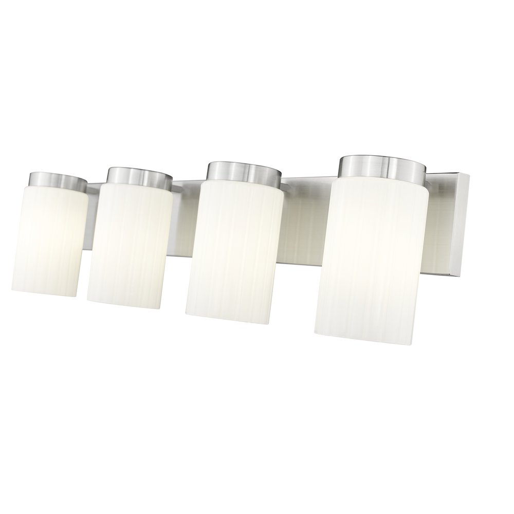 Z-Lite Burk 4 Light Vanity, Brushed Nickel. Picture 4