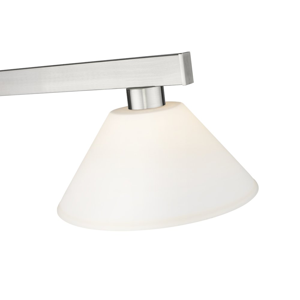Z-Lite Cobalt 3 Light Billiard, Steel Frame, Matte Opal Shade Color. Picture 4