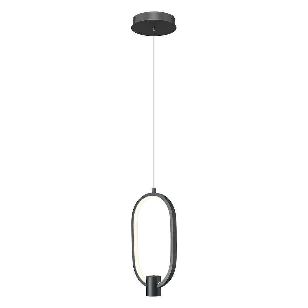 Z-Lite 1 Light Pendant, Matte Black. Picture 2
