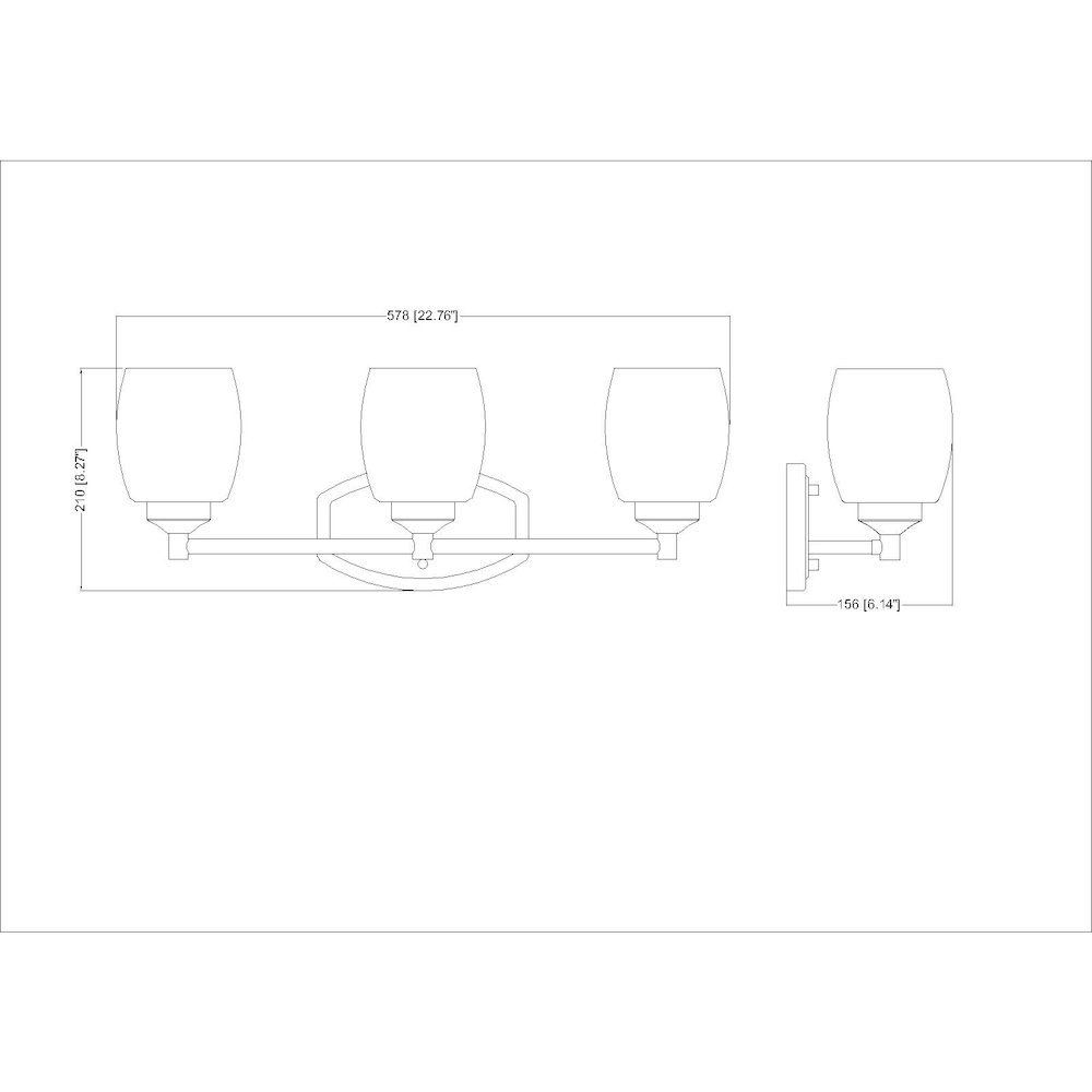 Z-Lite 3 Light Vanity. Picture 8