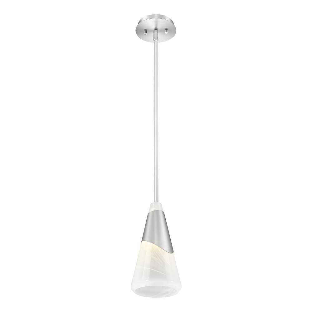 Z-Lite Aimie 1 Light Pendant, Brushed Nickel. Picture 2
