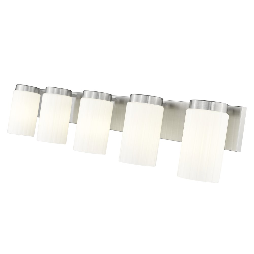 Z-Lite Burk 5 Light Vanity, Brushed Nickel. Picture 4