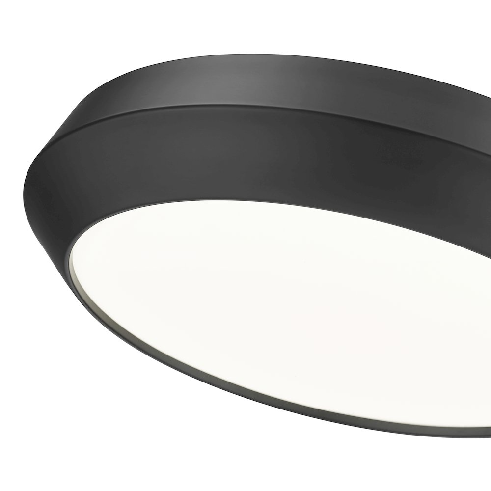 Z-Lite 1 Light Flush Mount, Matte Black. Picture 4