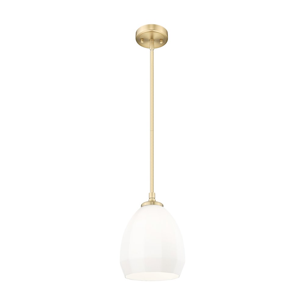 Z-Lite Oren 1 Light Pendant in Modern Gold color, Steel frame. Picture 3