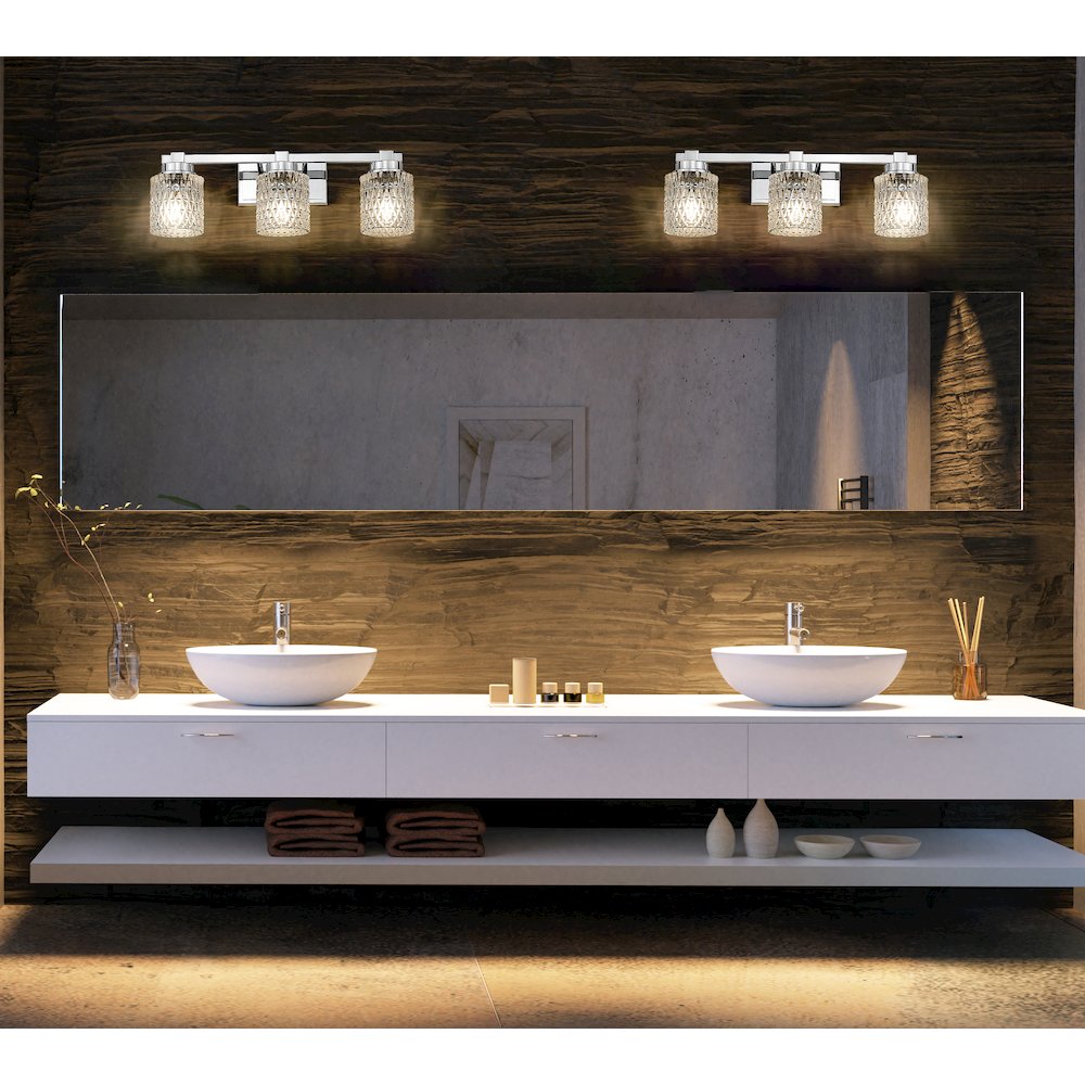 Z-Lite 3 Light Vanity, Chrome. Picture 6