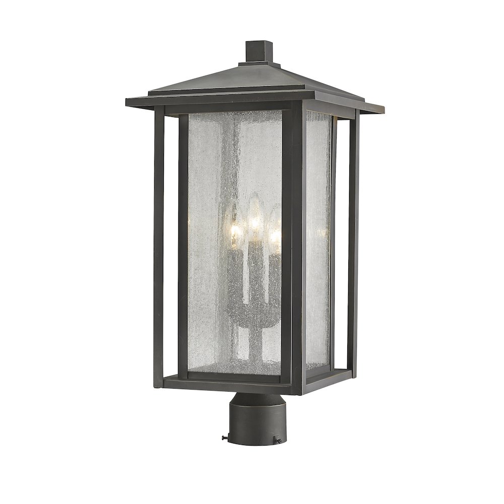 Z-Lite 3 Light Outdoor Post Mount Fixture. Picture 1