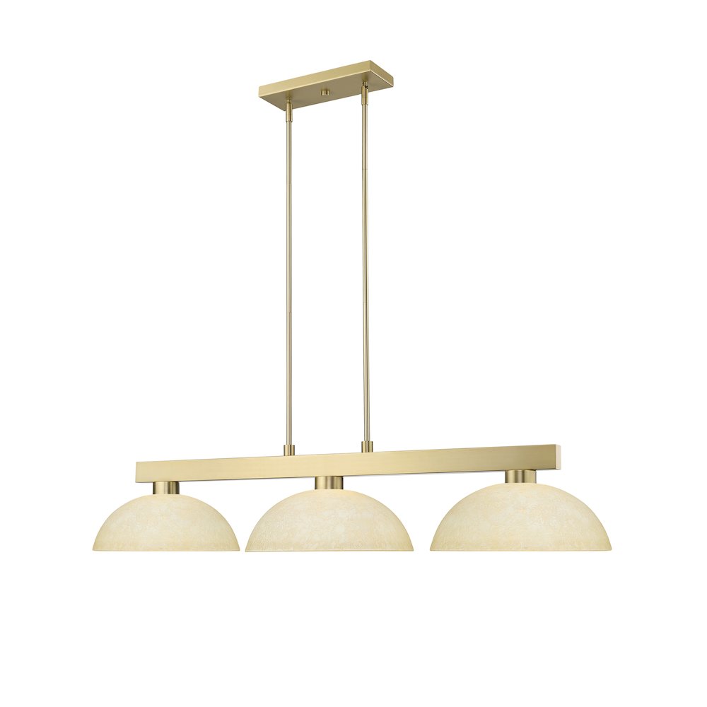 Z-Lite Cobalt 3 Light Billiard, Steel Frame, Golden Mottle Shade Color. Picture 3