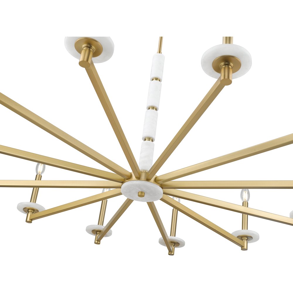 Z-Lite Kaden 12 Light Chandelier in Modern Gold color, Steel frame. Picture 4