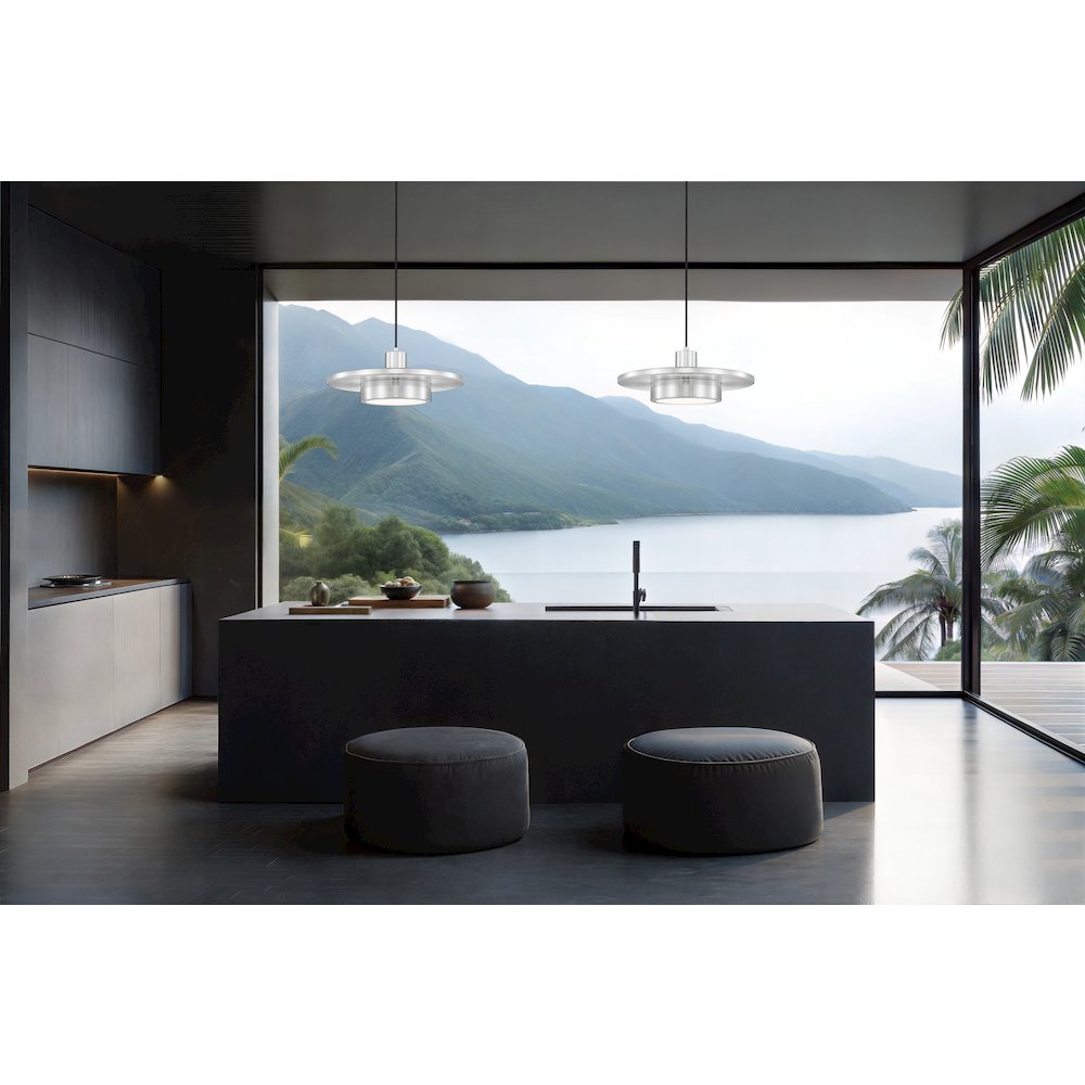 Z-Lite 1 Light Pendant, Brushed Nickel. Picture 5