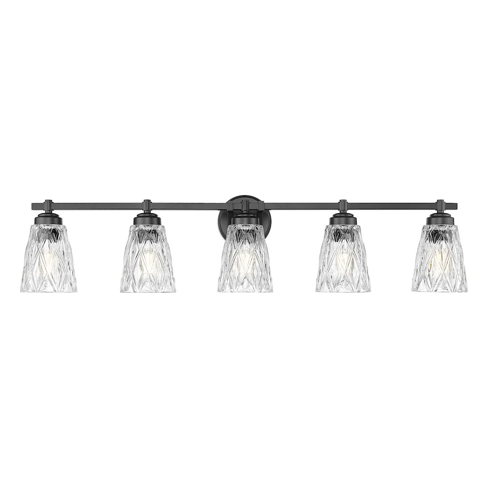 Z-Lite 5 Light Vanity, Matte Black. Picture 2