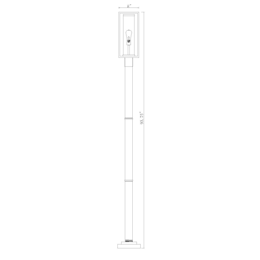 Z-Lite 1 Light Outdoor Post Mounted Fixture. Picture 5