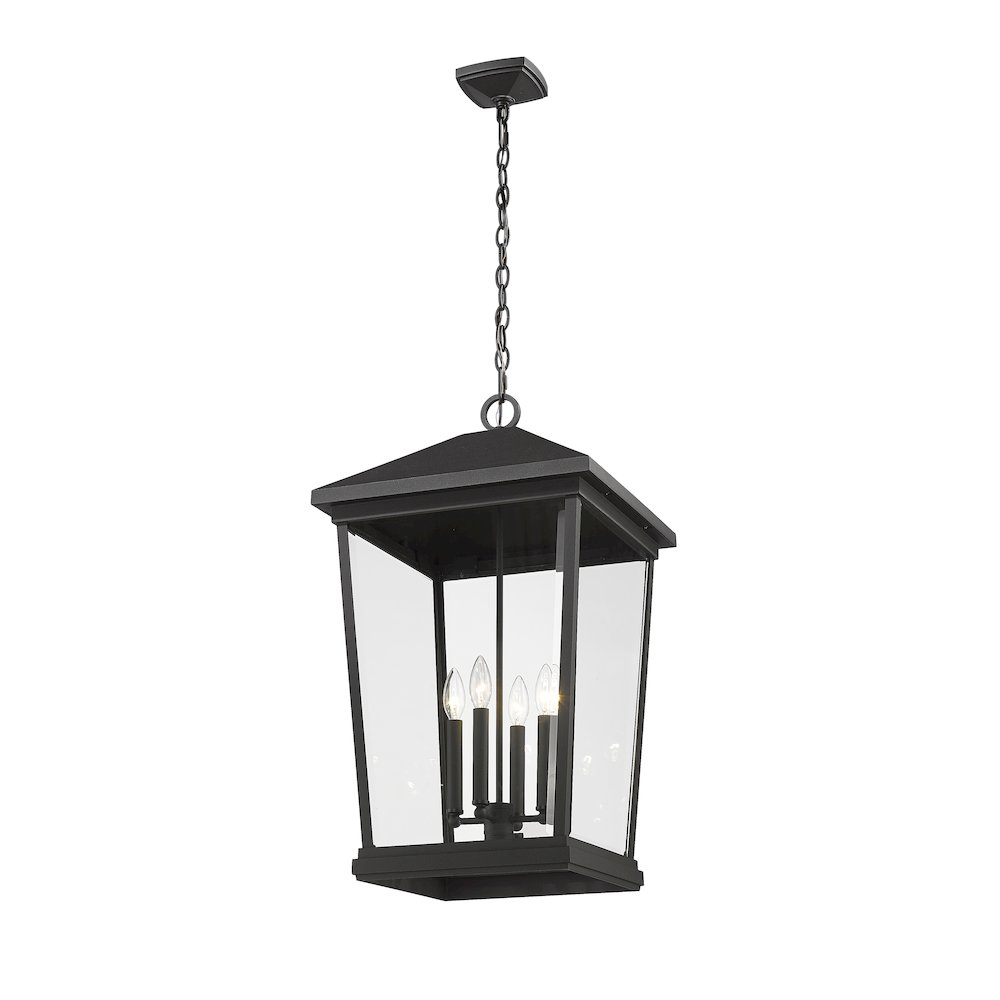 Z-Lite 4 Light Outdoor Chain Mount Ceiling Fixture. Picture 3