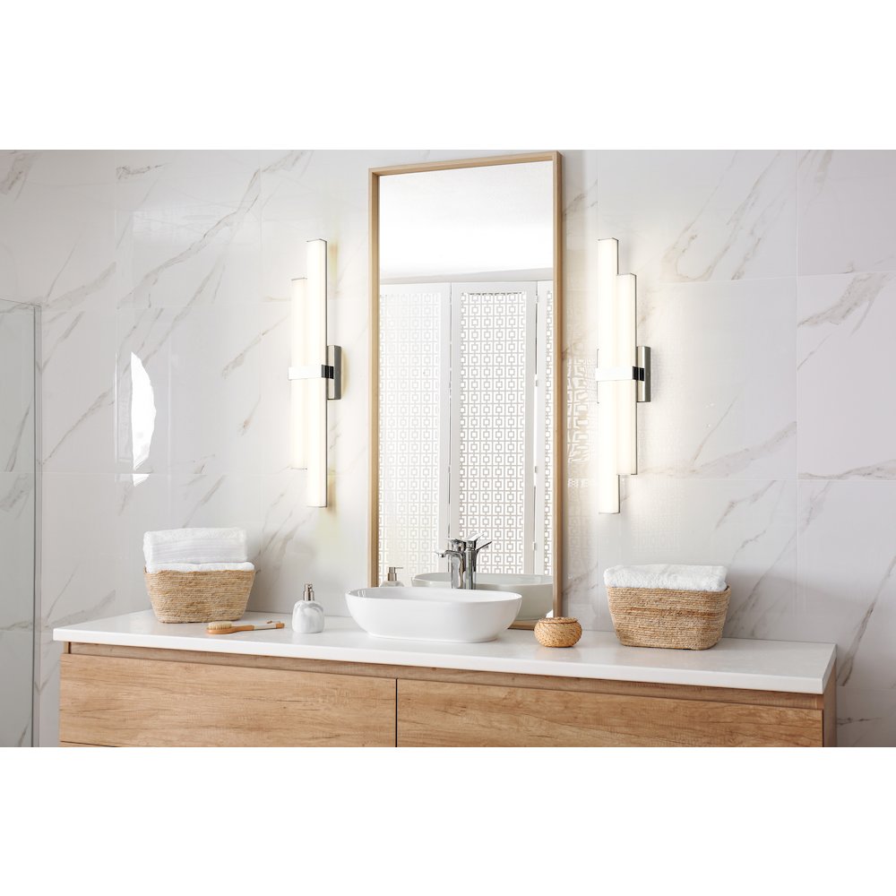 Z-Lite Zane 2 Light Vanity in Chrome  Frame Finish. Picture 6