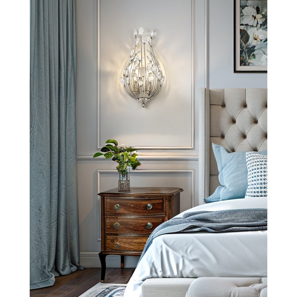 Z-Lite 2 Light Wall Sconce, Brushed Nickel. Picture 6