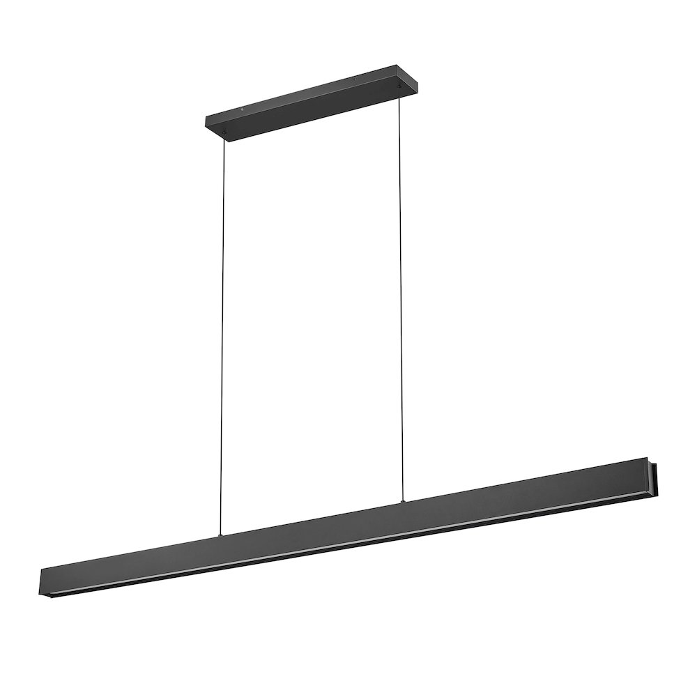 Z-Lite 1 Light Linear Chandelier, Matte Black. Picture 7