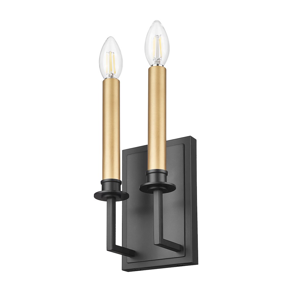 Z-Lite 1 Light Wall Sconce, Matte Black. Picture 7