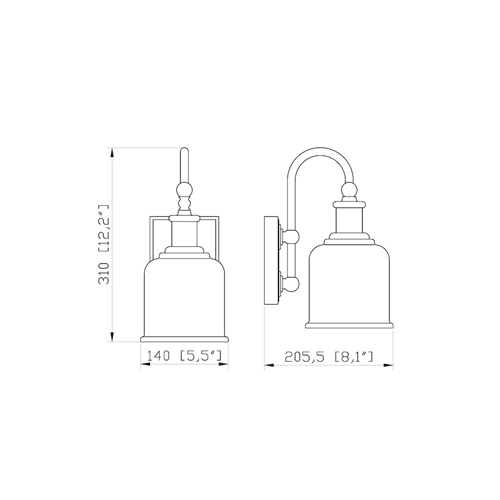 Z-Lite 1 Light Wall Sconce. Picture 8