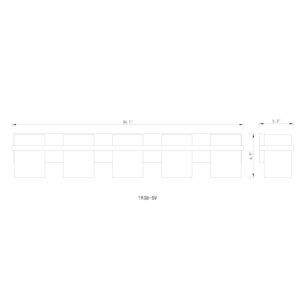 Z-Lite 5 Light Vanity. Picture 8