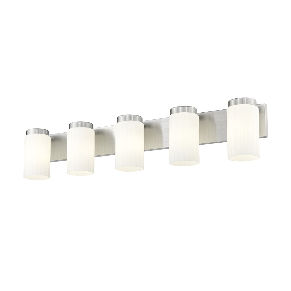 Z-Lite Burk 5 Light Vanity, Brushed Nickel. Picture 2