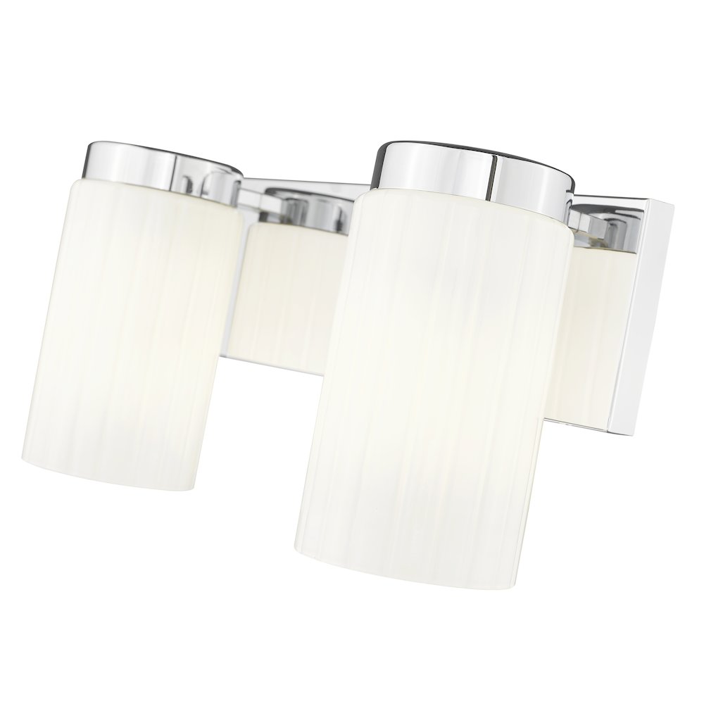 Z-Lite Burk 2 Light Vanity, Chrome. Picture 4