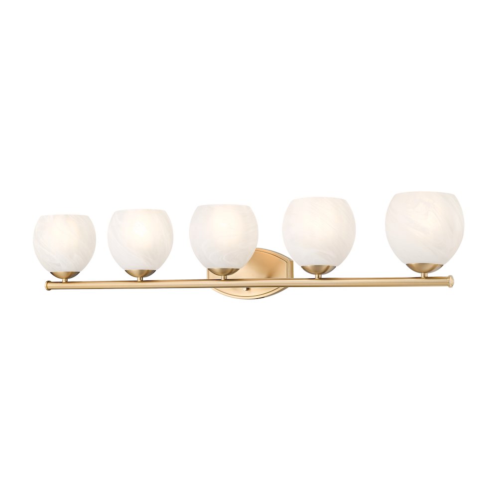 Z-Lite 5 Light Vanity, Modern Gold. Picture 1