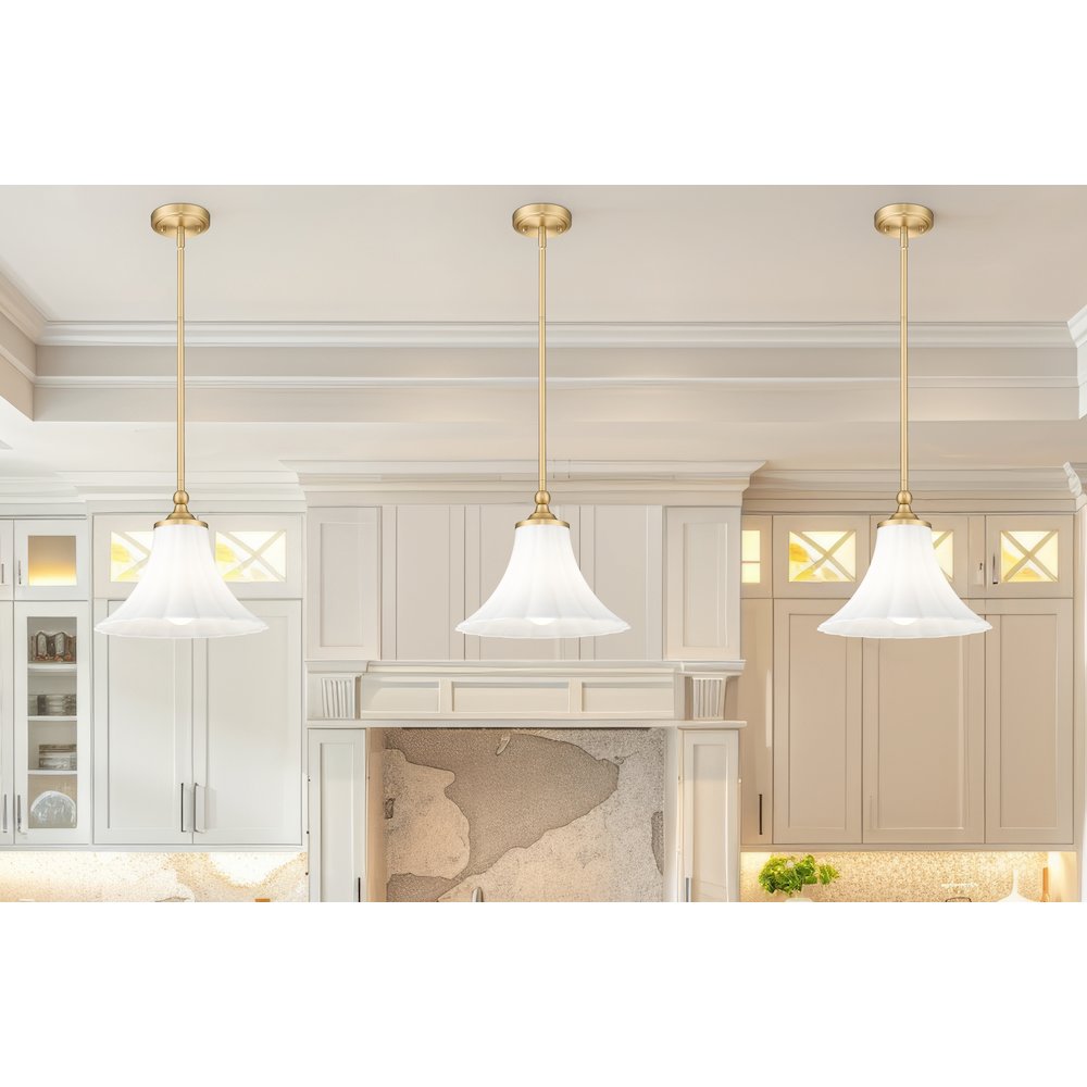 Z-Lite 1 Light Pendant, Modern Gold. Picture 6