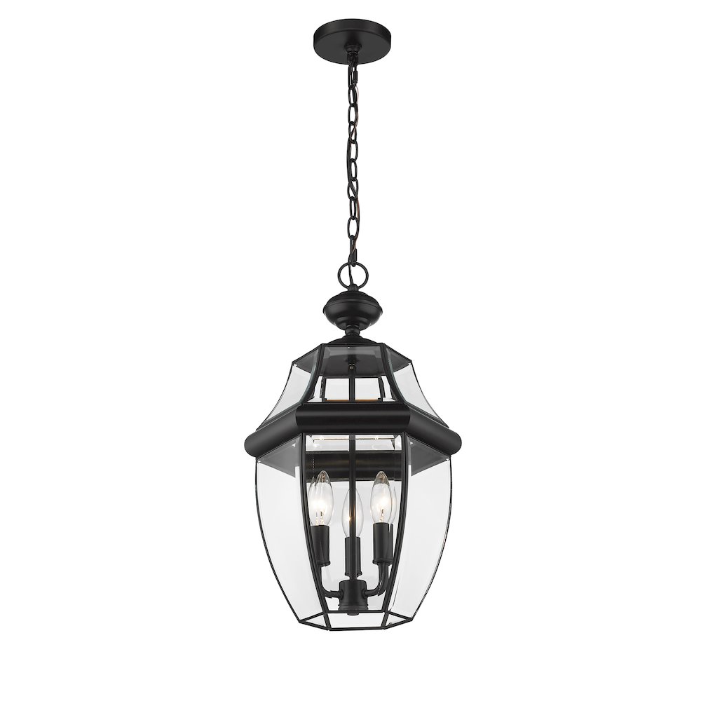 Z-Lite 3 Light Outdoor Chain Mount Ceiling Fixture. Picture 3